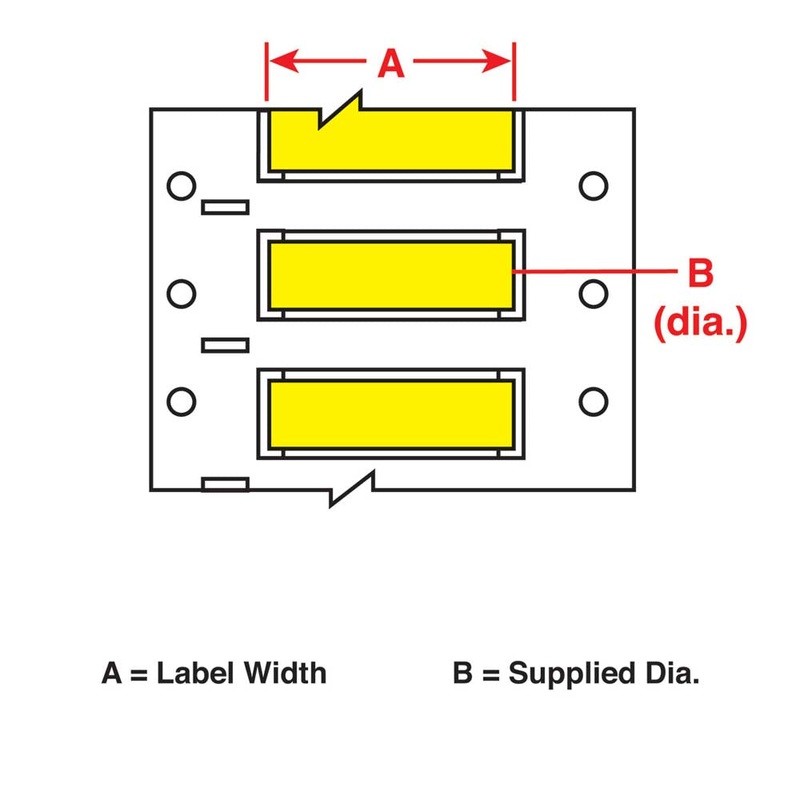 116938 – Brady LSZH-2000-2-YL Permasleeve Wire Marking Sleeves 50.80mm x 80.40mm
