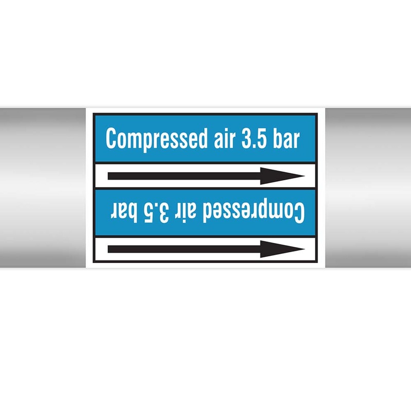 N022913 – Brady Pipe Marker On Roll Compressed Air 3.5 Bar 100.00mm x 33m
