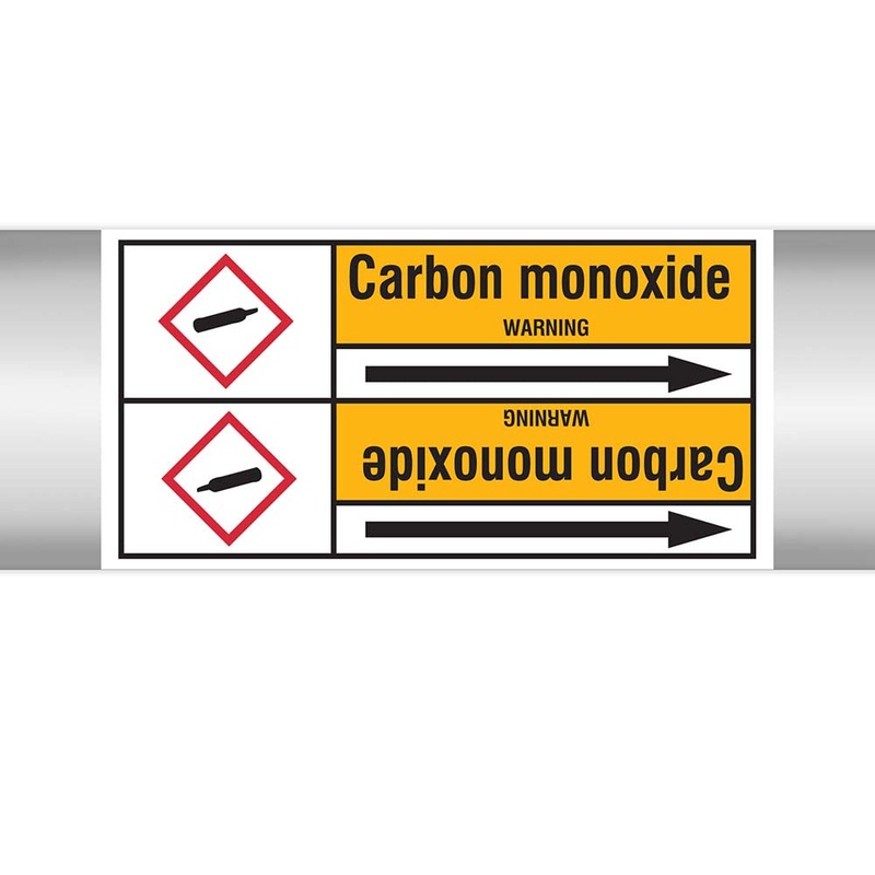 N022941 – Brady Pipe Marker On Roll Carbon Monoxide100mm x 33 m