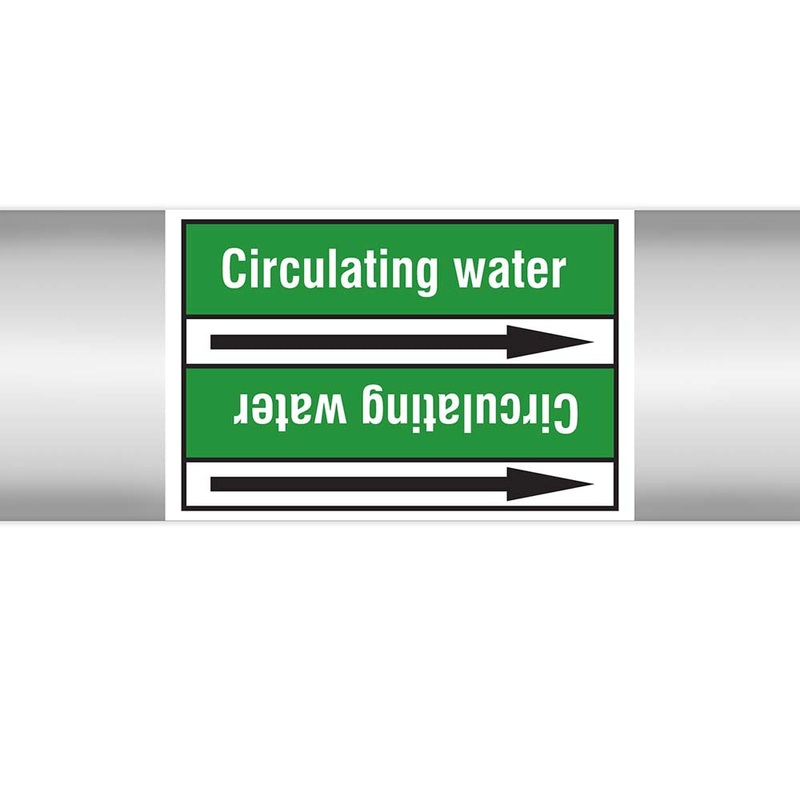 N022961 – Brady Pipe Marker On Roll Circulating Water 100mm x 33 m