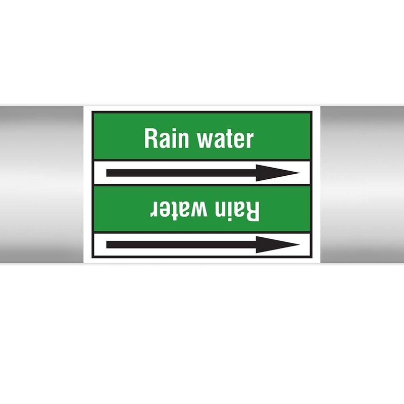 N022991 – Brady Pipe Marker On Roll Rain Water 100mm x 33 m