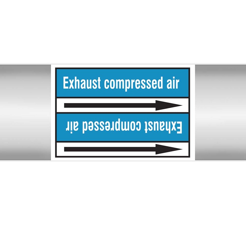 N023019 – Brady Pipe Marker On Roll Exhaust Compressed Air 100.00mm x 33m