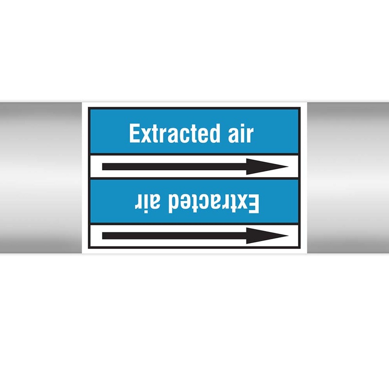 N023020 – Brady Pipe Marker On Roll Extracted Air 100.00mm x 33m