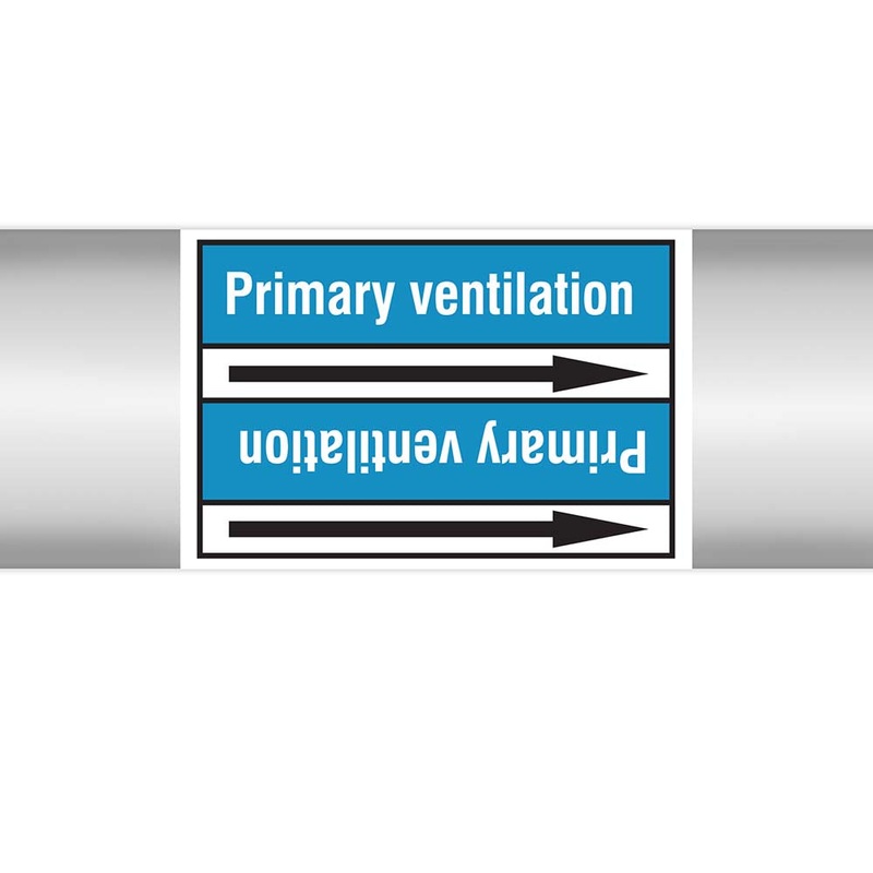 N023022 – Brady Pipe Marker On Roll Primary Ventilation 100.00mm x 33m