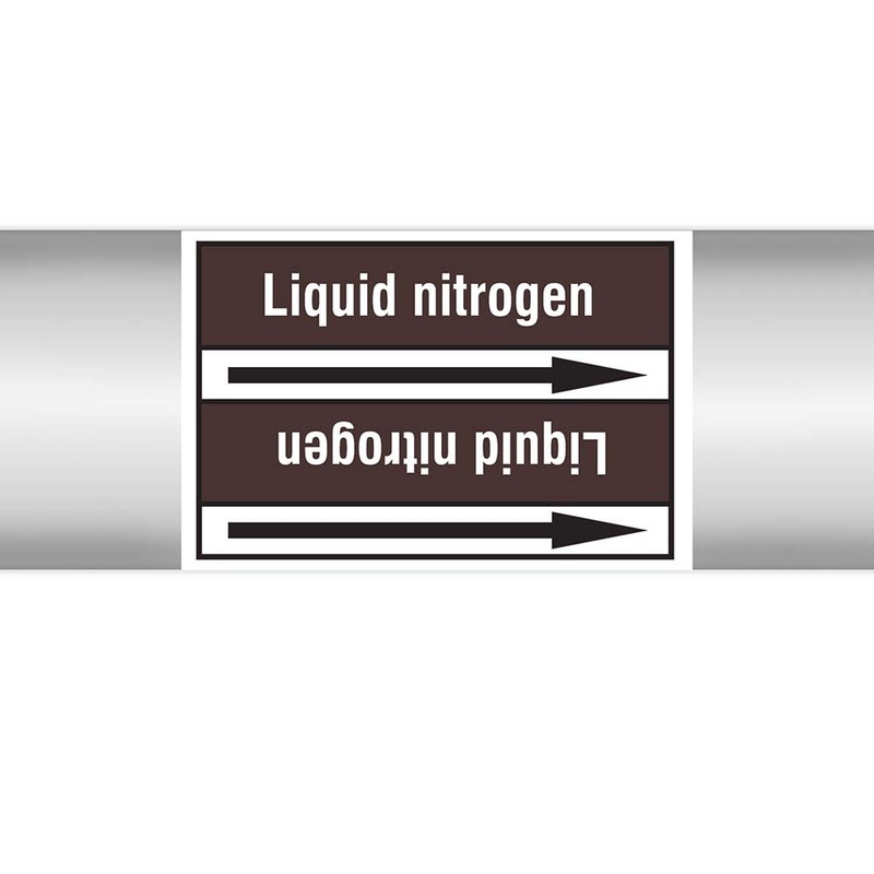 N023035 – Brady Pipe Marker On Roll Liquid Nitrogen 100mm x 33 m