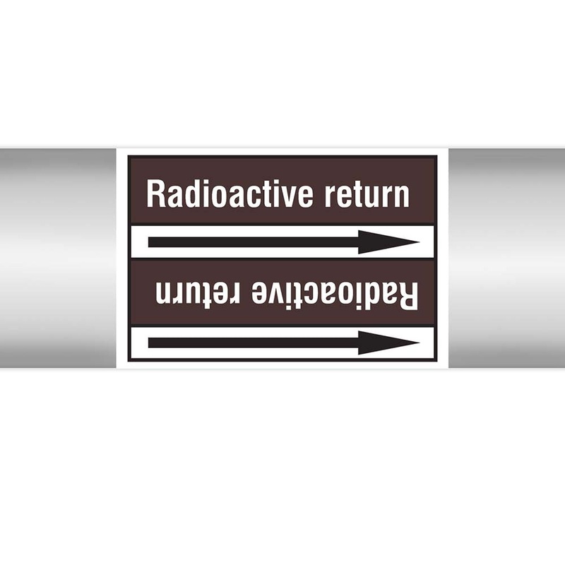 N023037 – Brady Pipe Marker On Roll Radioactive Return 100mm x 33 m