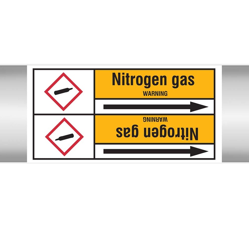 N023047 – Brady Pipe Marker On Roll Nitrogen Gas 127.00mm x 33m