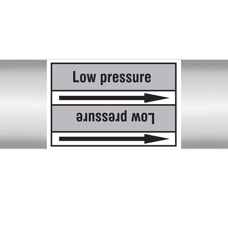 N023051 – Brady Pipe Marker On Roll – Steam Low Pressure 100.00mm x 33m