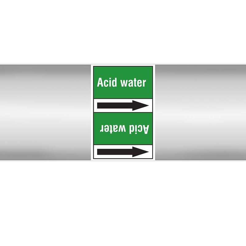 N023057 – Brady Pipemarking Acid Water 100×33 Pipemarkers on Roll 100.00mm x 150.00mm