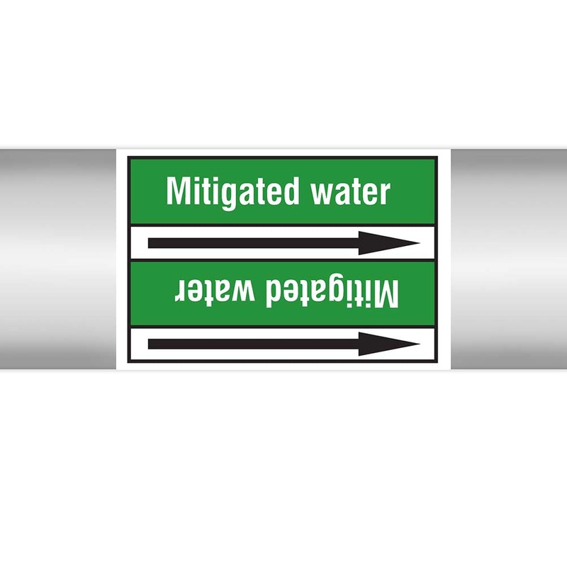 N023085 – Brady Pipe Marker On Roll Mitigated Water 100mm x 33 m