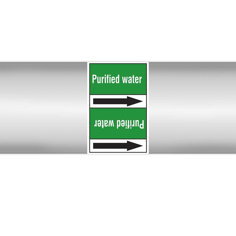 N023090 – Brady Pipe Marker On Roll Purified Water 100mm x 33 m