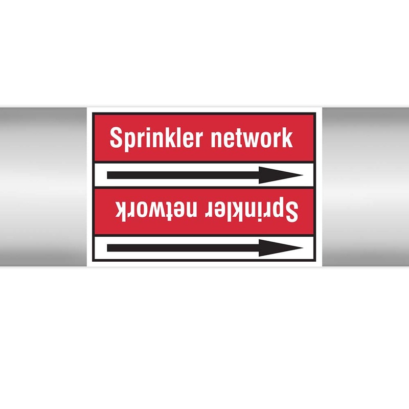 N023028 – Brady Pipe Marker On Roll Sprinkler Network 100.00mm x 33m