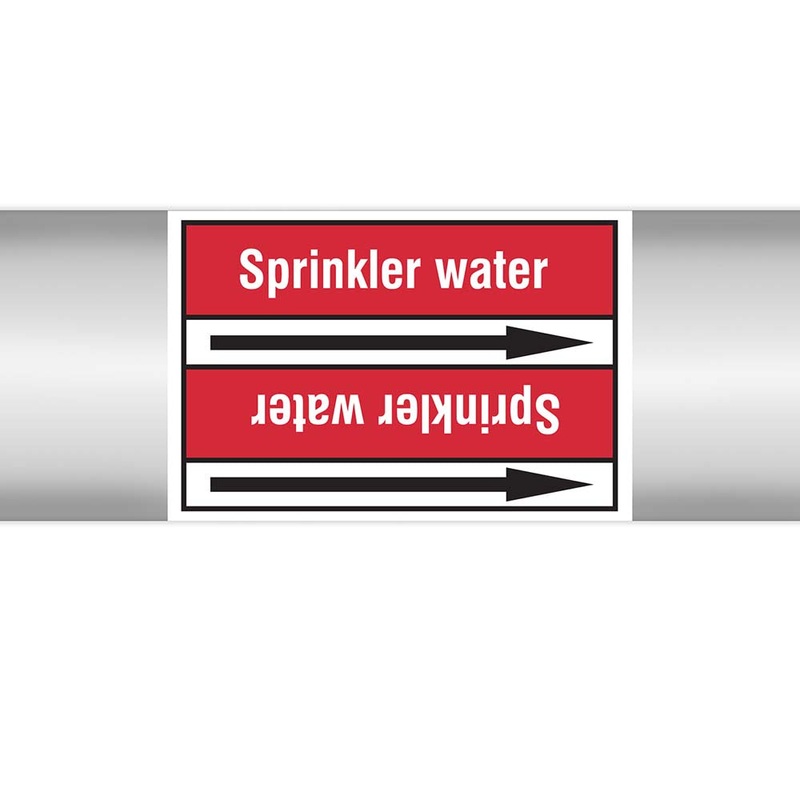 N023029 – Brady Pipe Marker On Roll Sprinkler Water 100.00mm x 33m