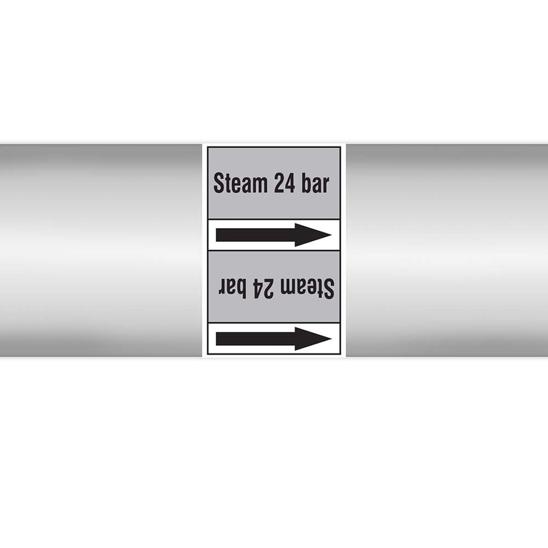 N023054 – Brady Pipe Marker On Roll – Steam 24 Bar 100.00mm x 33m