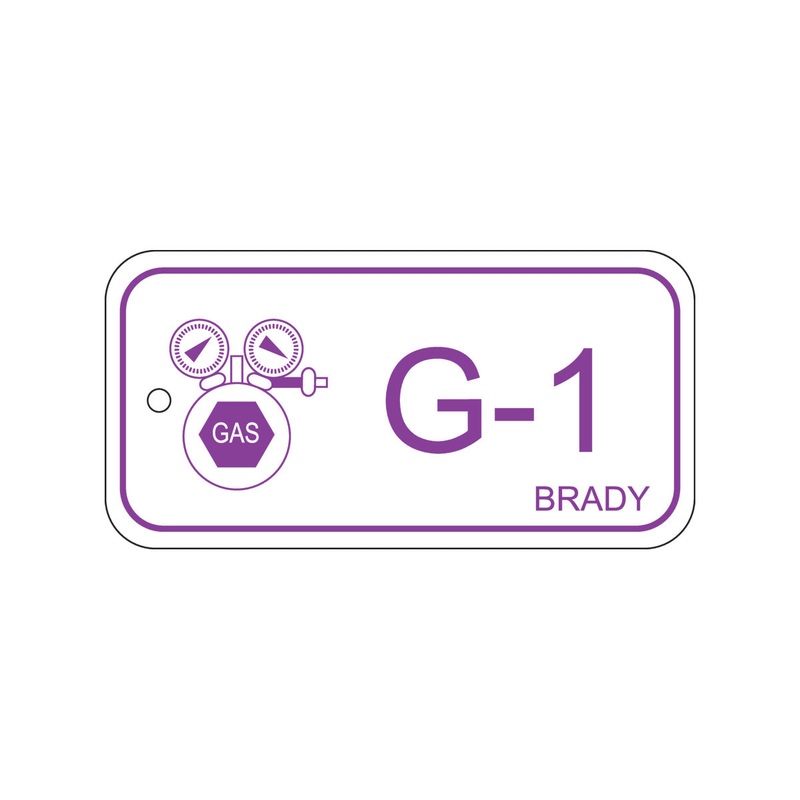 138418 Brady Energy Source Tag – Gas G-1 75.00mm x 38.00mm