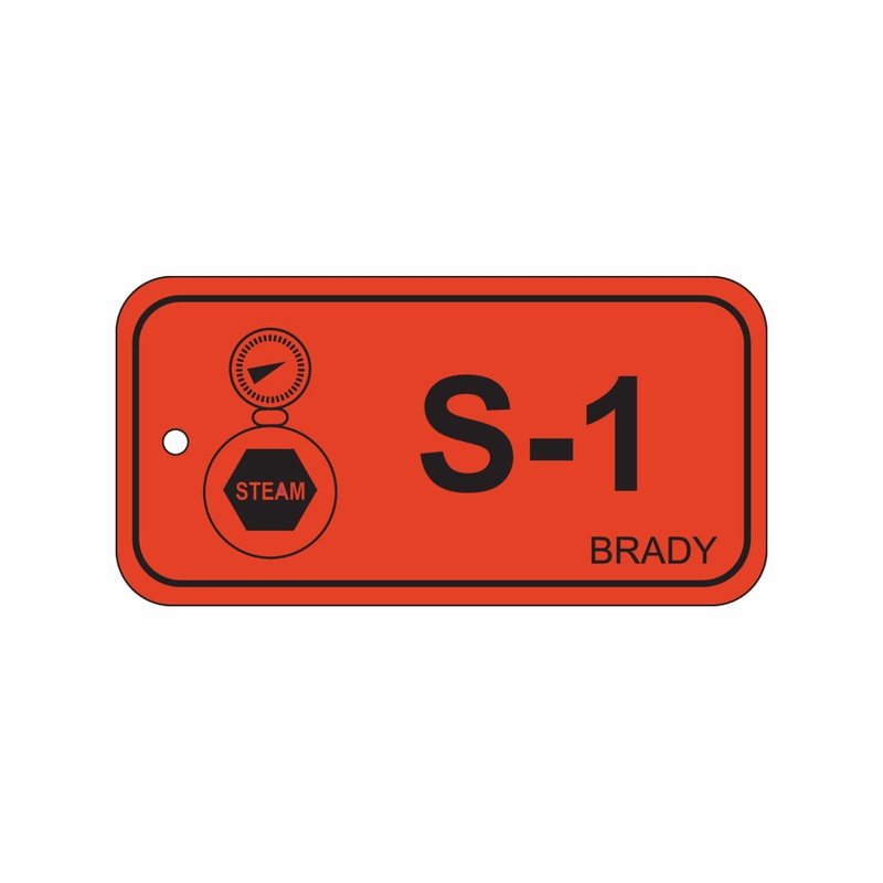 138423 Brady Energy Source Tag – Steam S-1 75.00mm x 38.00mm