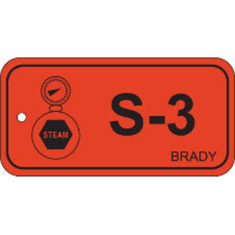 138425 Brady Energy Source Tag – Steam S-3 75.00mm x 38.00mm