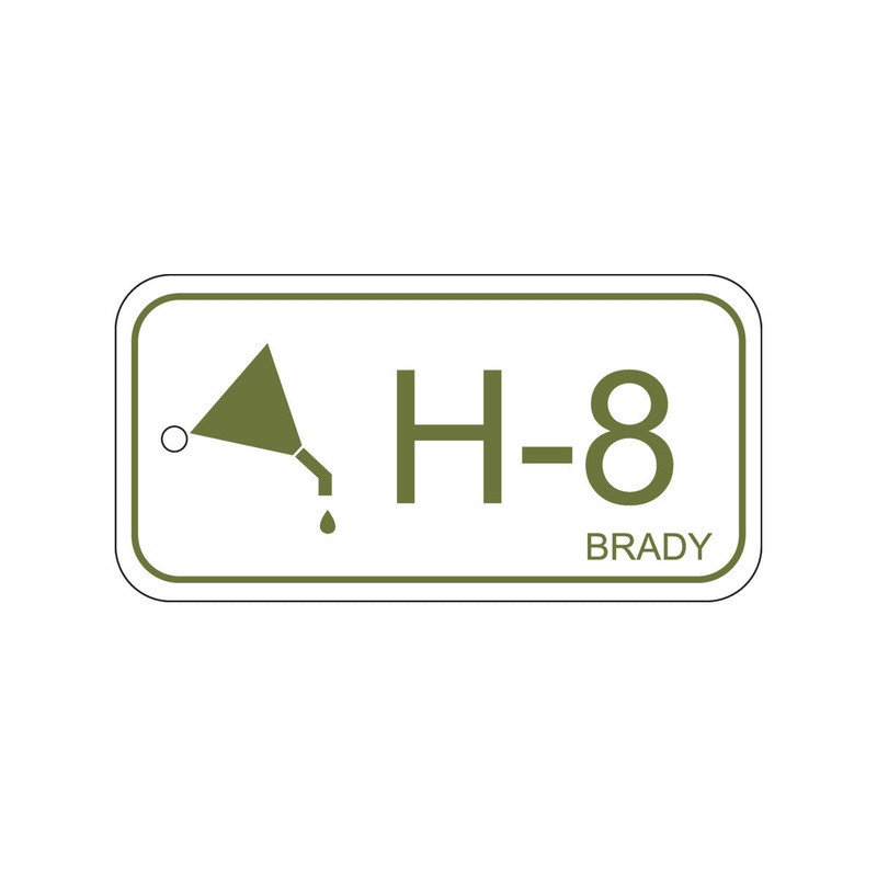 138748 Brady Energy Source Tag Hydraulic H-8 75.00mm x 38.00mm