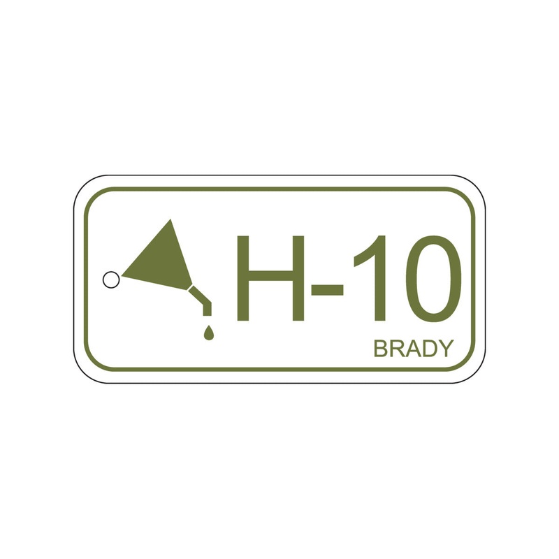 138750 Brady Energy Source Tag Hydraulic H-10 75.00mm x 38.00mm
