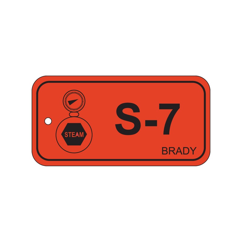 138762 Brady Energy Source Tag Steam S-7 75.00mm x 38.00mm