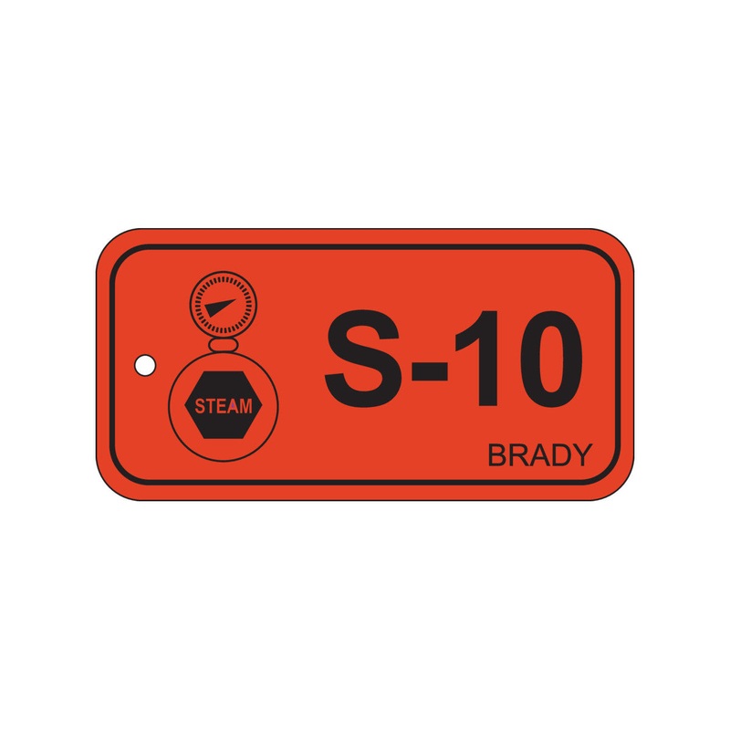 138765 Brady Energy Source Tag Steam S-10 75.00mm x 38.00mm
