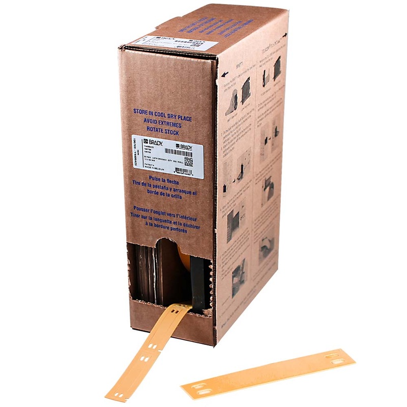 311962 Brady BM7-10×60-7643-OR Bulk Linerless B-7643 cable tags for BMP61 10.00mm x 60.00mm