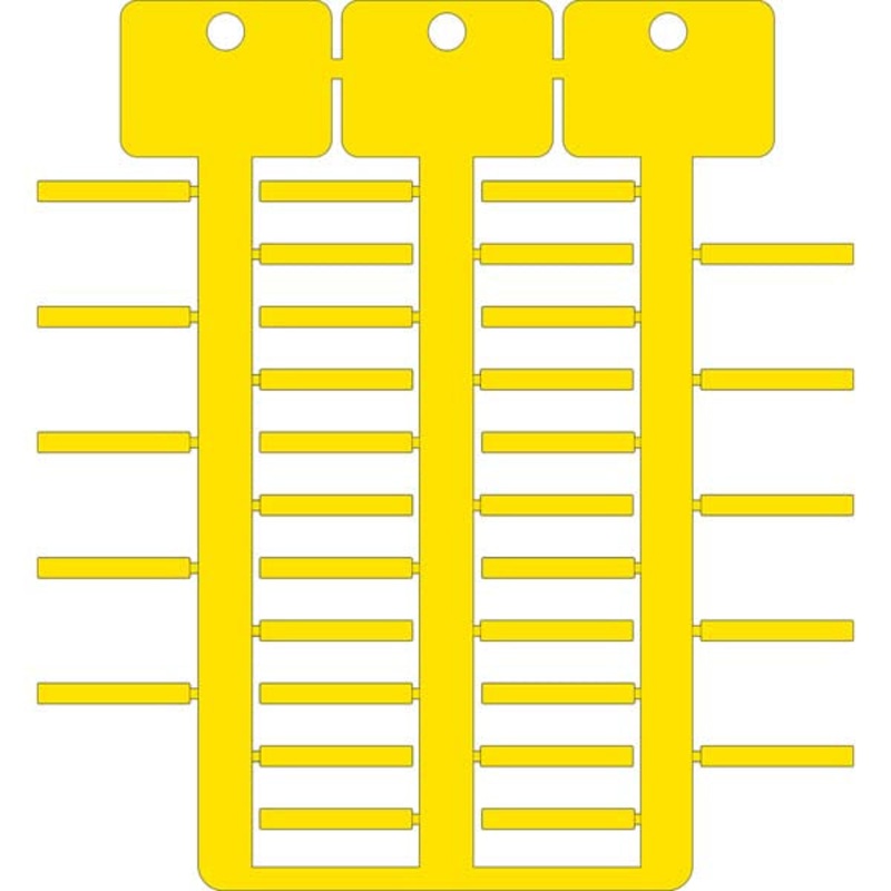3-Tree Yellow ACS Cable Tags for BSP41 Printers 4mm x 30mm – SAG424