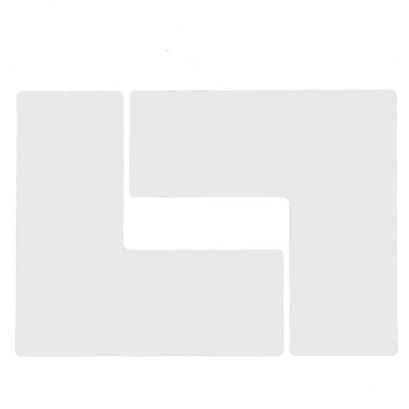 104459 Brady ToughStripe Corner L Marks in White 101.60mm x 254.00mm