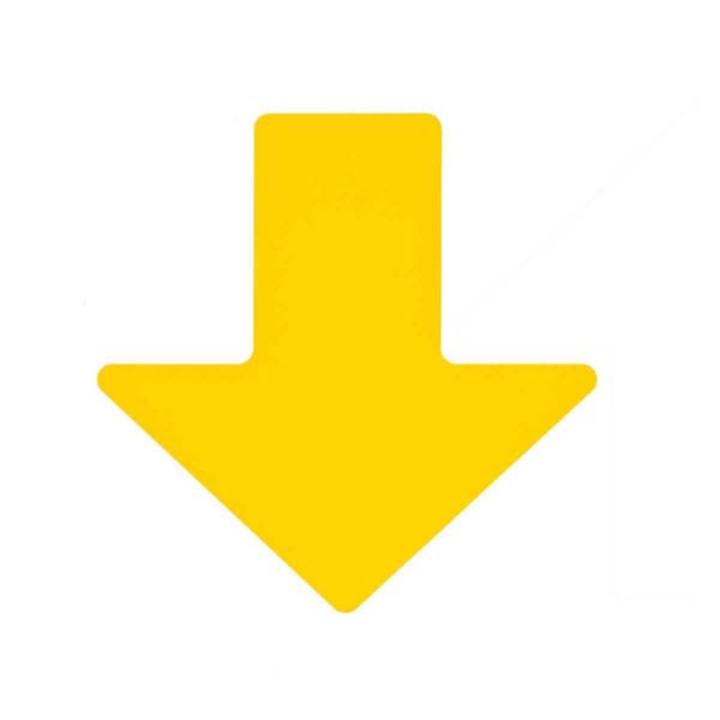 104415 Brady ToughStripe Arrows in Yellow 50.80 mm x 127.00 mm
