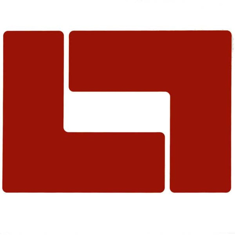 104442 Brady ToughStripe Corner L Marks in Red 76.20 mm x 203.20 mm