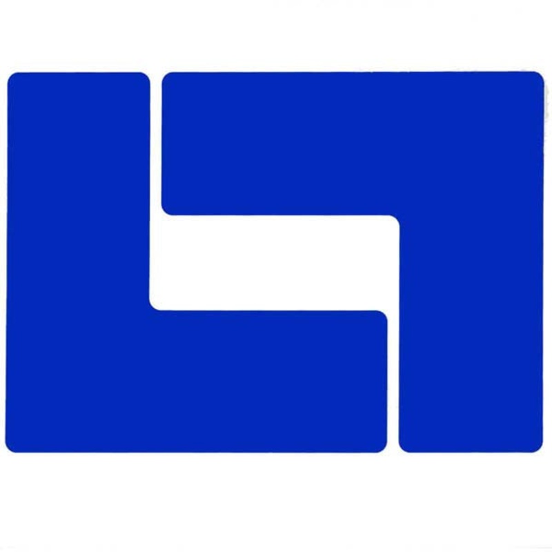 104444 Brady ToughStripe Corner L Marks in Blue 76.20 mm x 203.20 mm