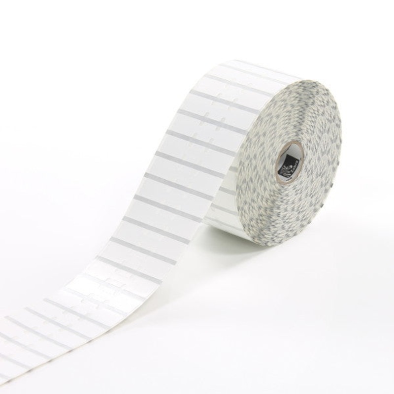 10010064 – Zebra Direct Thermal UV Coated Polypropylene Dumbell Label 56mm x 13mm (without flap)