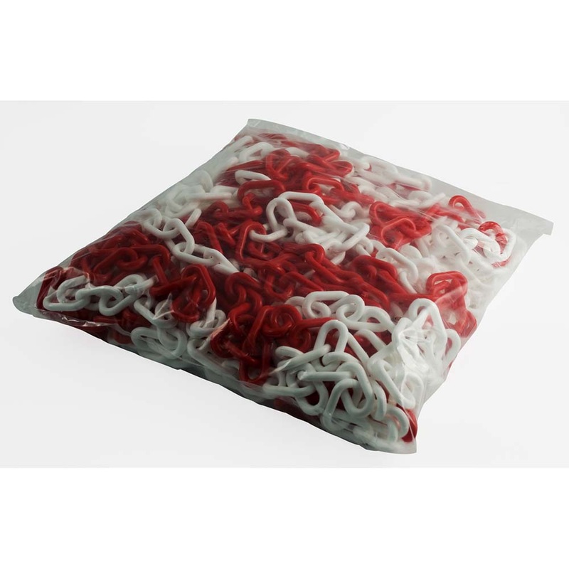 278269 Brady Warning Chain Red and White 28.00 mm x 50.00 mm x 25.00 m