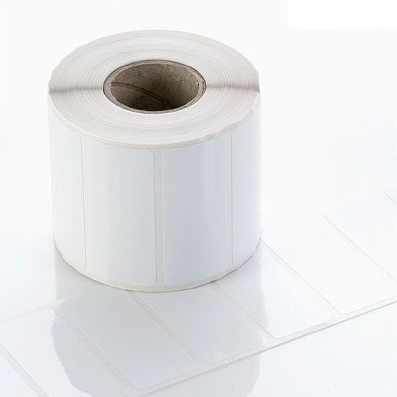 Q-L7650GWP25 – Gloss White Polyester Labels – 76mm x 50mm