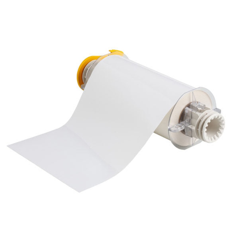 013551 – Brady BBP85 200mm x 15 metre white Permanent Acrylic Vinyl