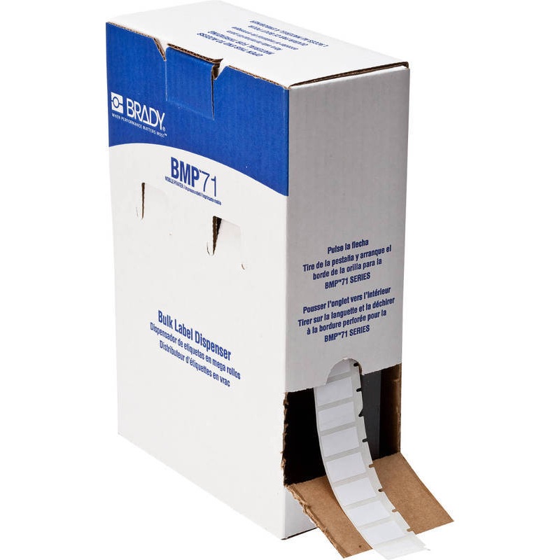 173445 Brady BMP 71 Gloss White Polyester – 25.4 x 12.7