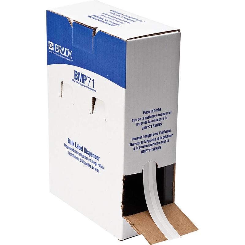 173475 Brady BMP 71 Repositionable Coated Vinyl Cloth Label – 6.10 mm x 83.8 m