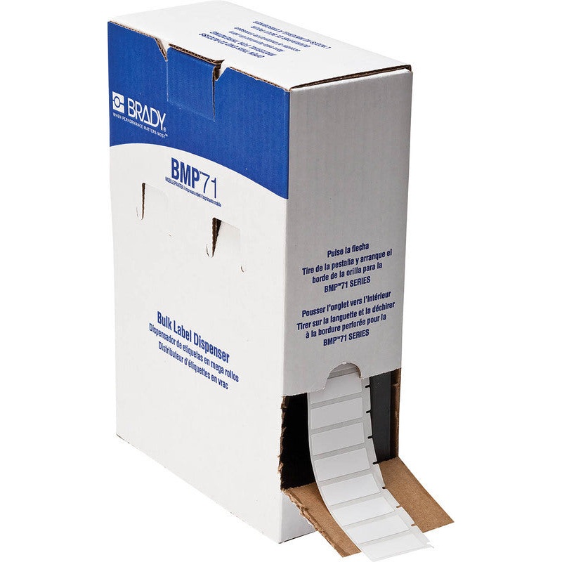 174468 Brady BMP 71 Gloss White Polyester – 38.1 x 12.7