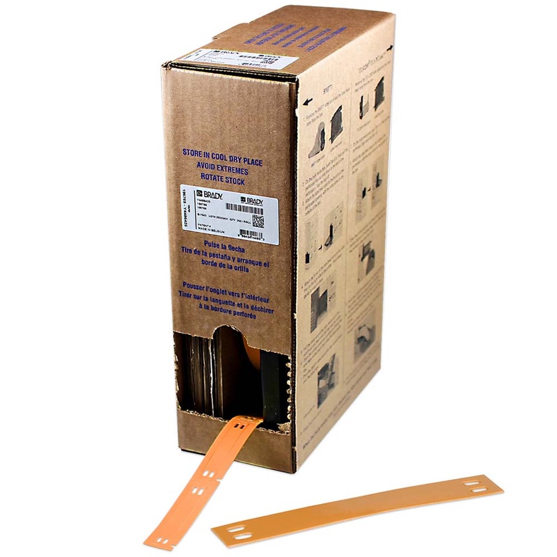 311969 Brady BM7-10×75-7643-OR Bulk Linerless B-7643 cable tags for BMP61 10.00mm x 75.00mm