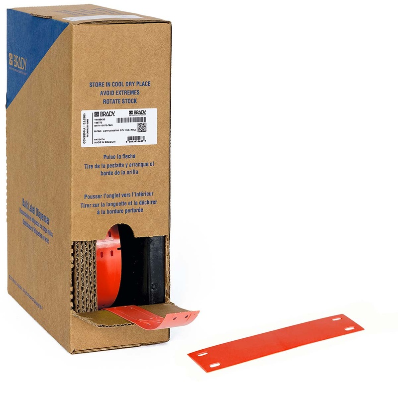 312174 Brady BM-15×75-7643-RD Bulk Linerless B-7643 cable tags for BMP61 15.00mm x 75.00mm