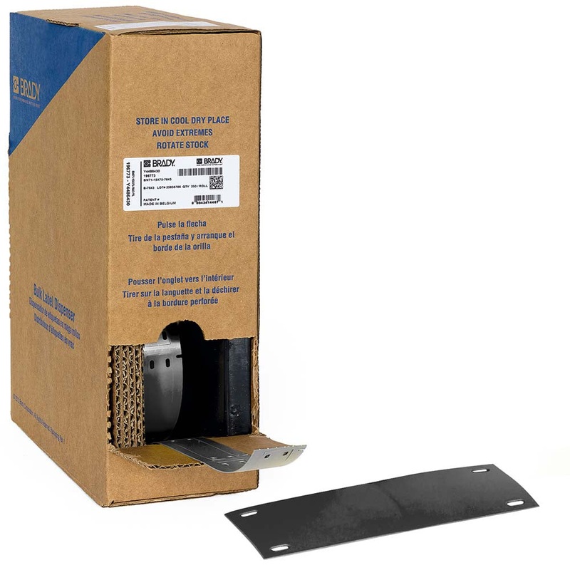 312177 Brady BM-25×75-7643-BK Bulk Linerless B-7643 cable tags for BMP61 25.00mm x 75.00mm