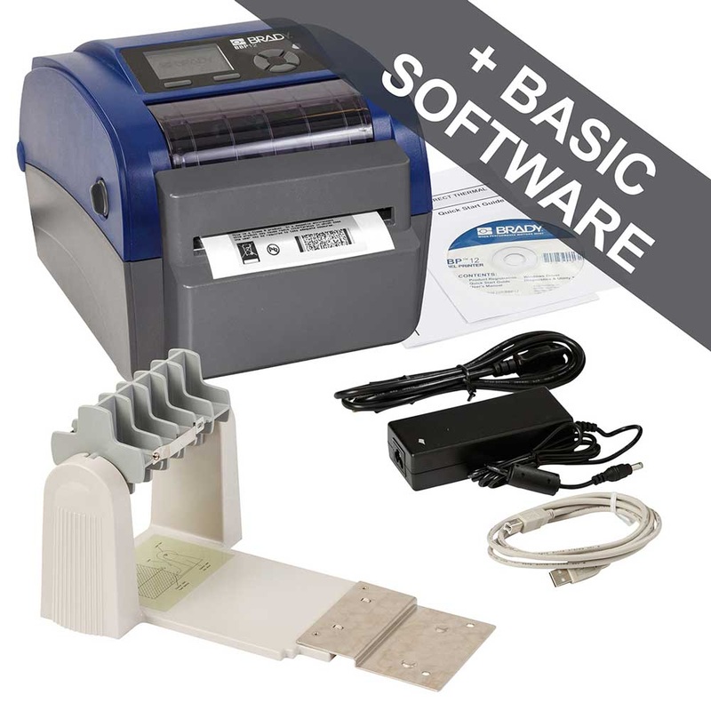 BBP12 Label printer 300 dpi with Cutter, Unwinder and Brady Workstation Suite – 322909
