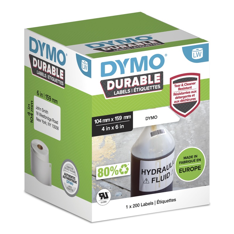 DYMO 2112287 LW Durable Extra Large Shipping Label 104mm x 159mm
