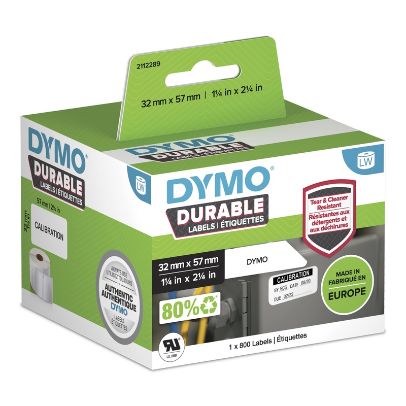 DYMO 2112289 LW Durable medium multi-purpose 57mm x 32mm Black on White