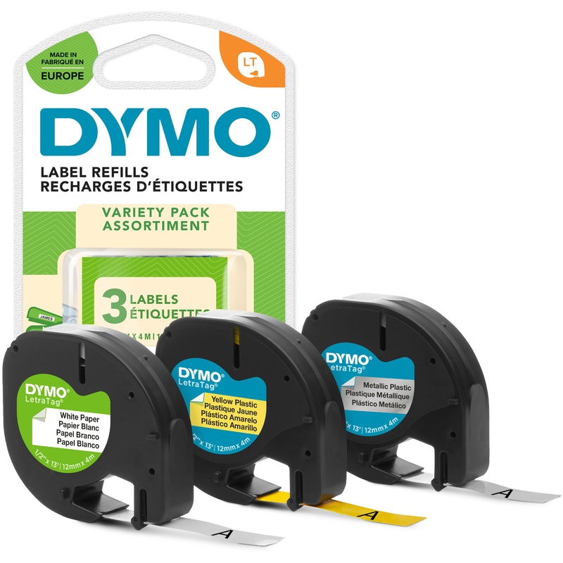 DYMO 91240 Letratag Starter Kit – 3 Pack Letratag Rolls