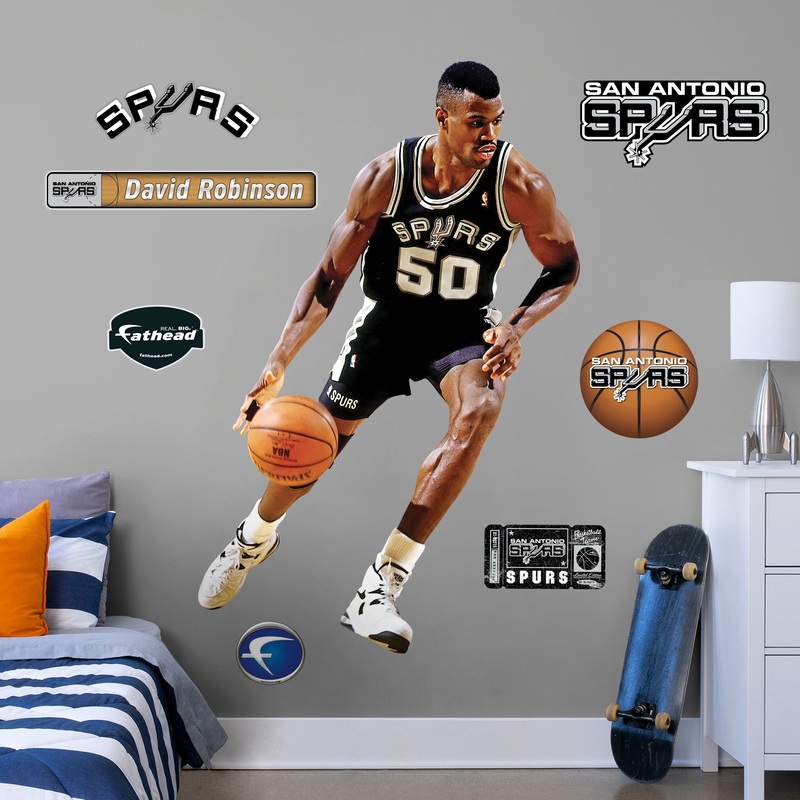 David Robinson – Legends Mural – Peel & Stick Poster – Official NBA – San Antonio Spurs – Reusable Vinyl Wall Decal