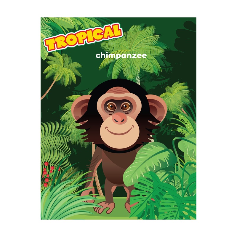 Jungle: Chimpanzee Mural        –   Removable Wall   Adhesive Decal