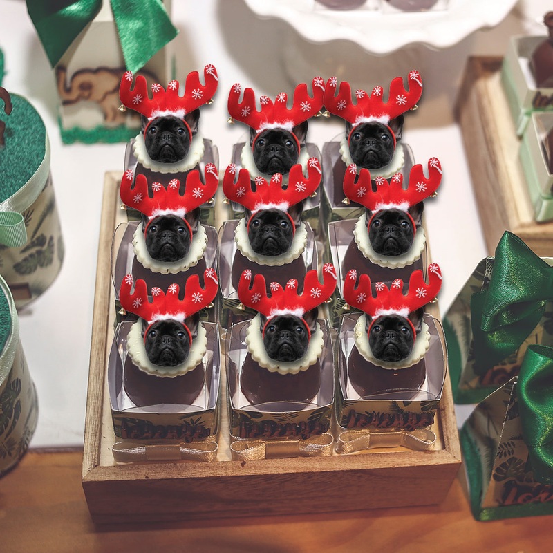 Christmas: Black Puppy Minis        –      Big Head