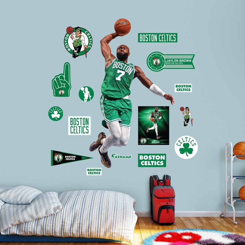 Jaylen Brown Dunk – RealBig Collection – Official NBA – Boston Celtics – Reusable Vinyl Wall Decals