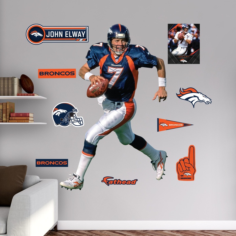 John Elway Legend – RealBig Collection – Official NFL – Denver Broncos – Reusable Vinyl Wall Decals